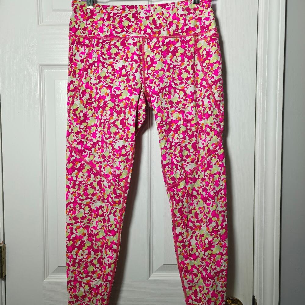 Sweaty Betty Power Workout Leggings Pink Floral Camo Size Large